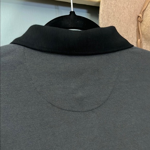 Men's Grey & Black Long Sleeve Polo - Picture 5 of 9